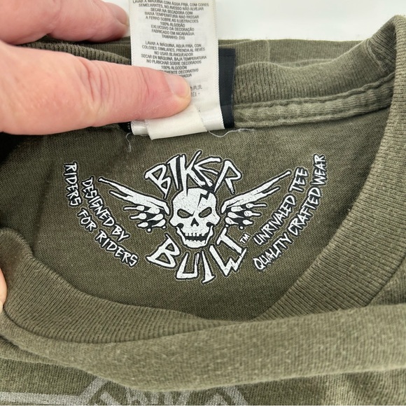 Harley Davidson T-Shirt Men's 2XL Army Green Graphic Pin-Up Daytona Beach, FL - Picture 7 of 9